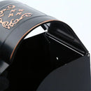 Ornate black carved aluminum toilet paper holder bathroom rack by Decorbites