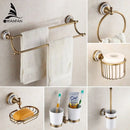 GobekUsa Bath Hardware Set: Toilet Paper Holder, Towel Rack, Tissue Holder, Cup Holder, Robe Hook