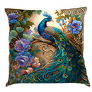 Ornate cat design linen pillowcase – living room cushion cover by Decorbites