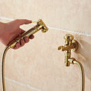 GobekUsa Brass Wall Mounted Bidet Faucet Handheld Hygienic Shower Spray Head