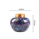 Ornate floral ceramic storage jar set kitchen tea coffee containers by Decorbites