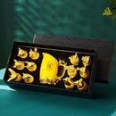 GobekUsa Gold Twelve Animal Head Ceramic Wine Shot Glasses Set for Home Decoration