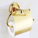 GobekUsa Brass Bathroom Accessories Set, Gold Finish, 6-Piece Set