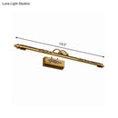 GobekUsa Streamlined Brass LED Wall Vanity Light with Curvy Arm - Contemporary Warm/White Lighting
