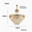 GobekUsa Crystal LED Pendant Light for Living Room