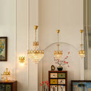 GobekUsa Crystal LED Pendant Light for Living Room