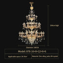 GobekUsa Crystal Candle Chandelier for Home Living Room Dining Bedroom