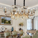 GobekUsa Crystal Candle Chandelier for Home Living Room Dining Bedroom