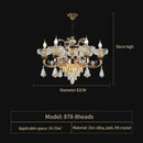 GobekUsa Crystal Candle Chandelier for Home Living Room Dining Bedroom