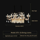GobekUsa Crystal Candle Chandelier for Home Living Room Dining Bedroom