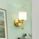 GobekUsa Crystal Copper Wall Lamp for Living Room, Bedroom, and Study