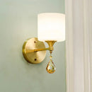 GobekUsa Crystal Copper Wall Lamp for Living Room, Bedroom, and Study