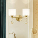 GobekUsa Crystal Copper Wall Lamp for Living Room, Bedroom, and Study