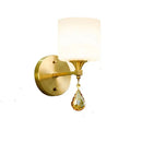 GobekUsa Crystal Copper Wall Lamp for Living Room, Bedroom, and Study