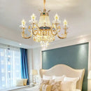 GobekUsa Crystal Dining Room Chandelier - Elegant Zinc Alloy Candle Lamp
