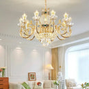GobekUsa Crystal Dining Room Chandelier - Elegant Zinc Alloy Candle Lamp