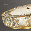 GobekUsa Crystal Glass Ceiling Light for Bedroom & Living Room, Low Ceiling Chandelier