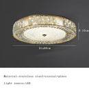 GobekUsa Crystal Glass Ceiling Light for Bedroom & Living Room, Low Ceiling Chandelier