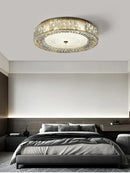GobekUsa Crystal Glass Ceiling Light for Bedroom & Living Room, Low Ceiling Chandelier