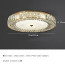 GobekUsa Crystal Glass Ceiling Light for Bedroom & Living Room, Low Ceiling Chandelier