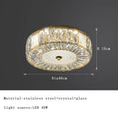 GobekUsa Crystal Glass Ceiling Light for Bedroom & Living Room, Low Ceiling Chandelier