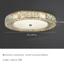 GobekUsa Crystal Glass Ceiling Light for Bedroom & Living Room, Low Ceiling Chandelier