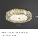 GobekUsa Crystal Glass Ceiling Light for Bedroom & Living Room, Low Ceiling Chandelier