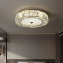 GobekUsa Crystal Glass Ceiling Light for Bedroom & Living Room, Low Ceiling Chandelier
