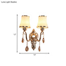 GobekUsa Minimalist Opal Glass Brass Wall Sconce with Crystal Accents