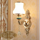 GobekUsa Crystal Wall Sconce Bedroom Lamp Indoor Modern Lighting Europen Style