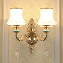 GobekUsa Crystal Wall Sconce Bedroom Lamp Indoor Modern Lighting Europen Style
