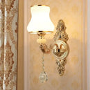 GobekUsa Crystal Wall Sconce Bedroom Lamp Indoor Modern Lighting Europen Style