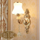GobekUsa Crystal Wall Sconce Bedroom Lamp Indoor Modern Lighting Europen Style