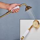 GobekUsa Gold Swan Freestanding Bathtub Faucet with Handshower