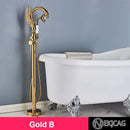 GobekUsa Gold Swan Freestanding Bathtub Faucet with Handshower