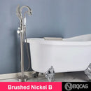 GobekUsa Gold Swan Freestanding Bathtub Faucet with Handshower