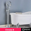 GobekUsa Gold Swan Freestanding Bathtub Faucet with Handshower