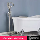 GobekUsa Gold Swan Freestanding Bathtub Faucet with Handshower