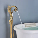 GobekUsa Gold Swan Freestanding Bathtub Faucet with Handshower