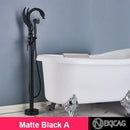 GobekUsa Gold Swan Freestanding Bathtub Faucet with Handshower