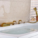 GobekUsa LED Waterfall Bath Tub Faucet with Handshower
