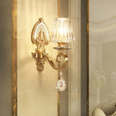 GobekUsa Gold Prismatic Crystal Wall Sconce - Contemporary Bedroom Lighting