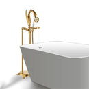 GobekUsa Gold Swan Bathtub Mixer with Handshower Head and 360° Rotation Spout