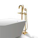 GobekUsa Gold Swan Bathtub Mixer with Handshower Head and 360° Rotation Spout