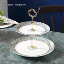 GobekUsa Bone China Fruit Plates Set Cake Stand Buffet Dishes Tray Tableware Decoration