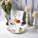 GobekUsa Bone China Fruit Plates Set Cake Stand Buffet Dishes Tray Tableware Decoration