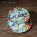 GobekUsa Bone China Fruit Plates Set Cake Stand Buffet Dishes Tray Tableware Decoration