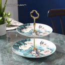 GobekUsa Bone China Fruit Plates Set Cake Stand Buffet Dishes Tray Tableware Decoration