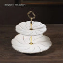 GobekUsa Bone China Fruit Plates Set Cake Stand Buffet Dishes Tray Tableware Decoration