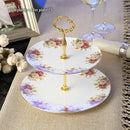 GobekUsa Bone China Fruit Plates Set Cake Stand Buffet Dishes Tray Tableware Decoration